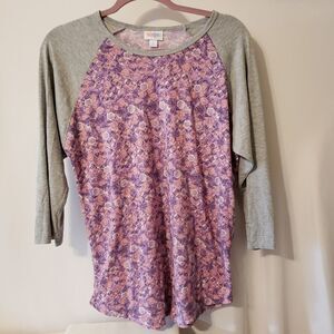 LuLaRoe Large stretchy soft quarter sleeve shirt